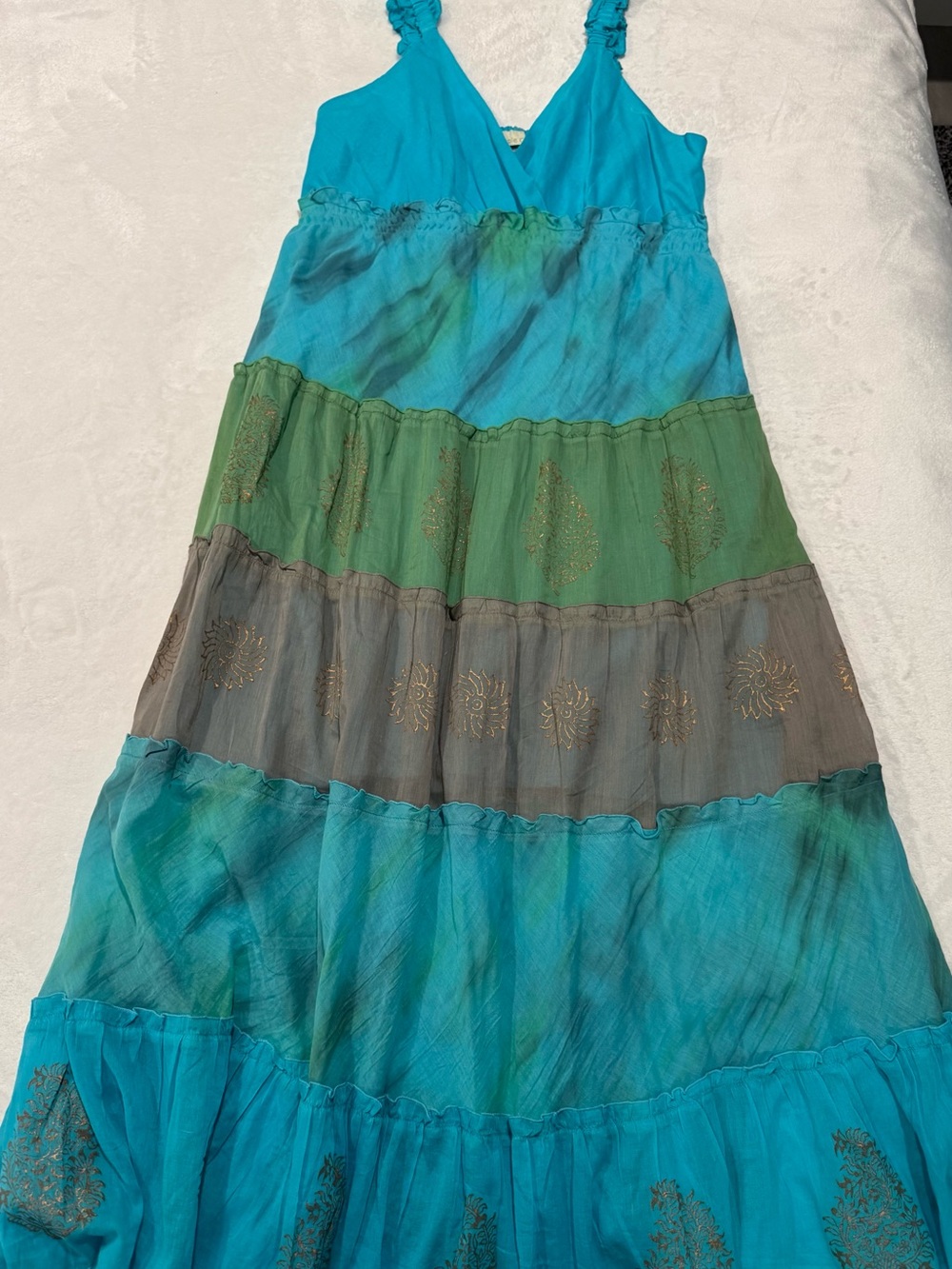 Pineapple Cove Midi Sundress EUC
